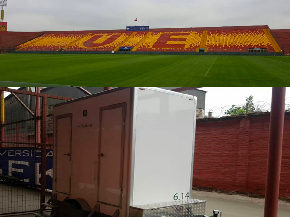 Baños modulares para eventos deportivos
